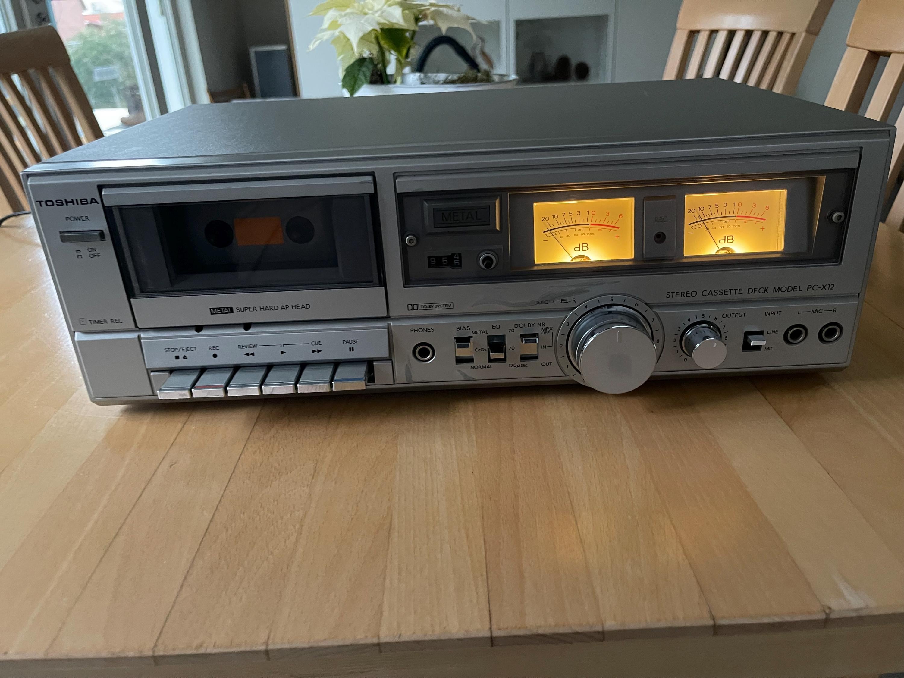 Toshiba Cassette Deck PC-X12 Tape Deck Vintage 70s Dolby HIFI