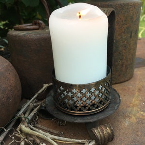 Kerzenleuchter, Kerzenhalter, Kerzenständer,Handarbeit Schmiedeeisen Kupfer