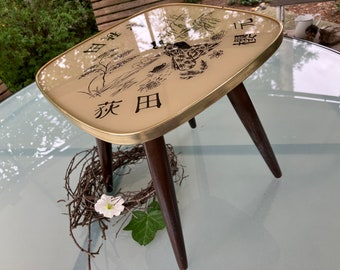 Flower bench stool 60s vintage flower stool, rockabilly, side table, Japan, geisha, tea, garden