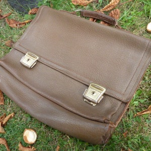 Porte-documents / Sac d'école / Sac Vintage/ Cuir /