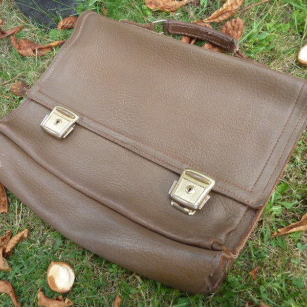 Aktentasche / Schultasche / Vintage/ Ledertasche /