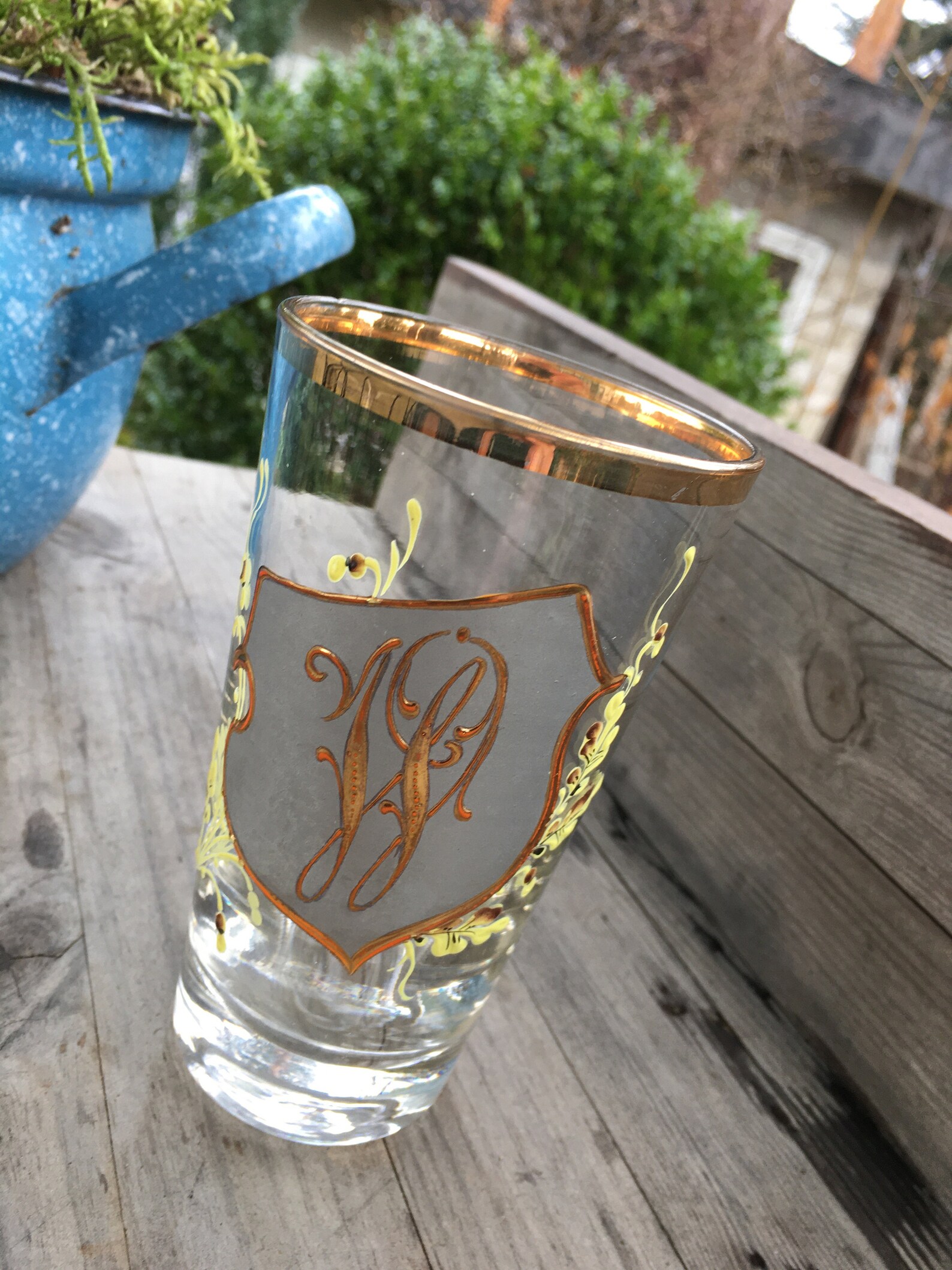 A Very Nice Old Drinking Glass Decorated With a Coat of Arms Etsy