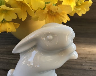 Hase Porzellanfigur weiß Ostern Osterhase Stempel Marker ?