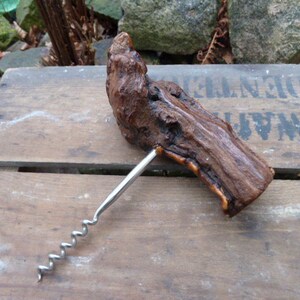 corkscrew, bottle opener, rootwood,vintage, image 2