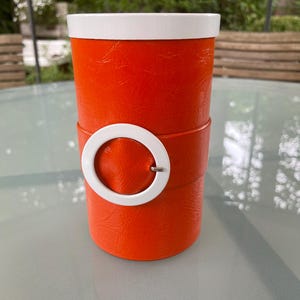 Champagne cooler bottle cooler vintage bottle cooler orange belt buckle 70s