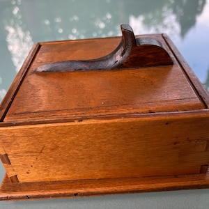 Wooden box wooden box chest box wooden box vintage antique lidded box