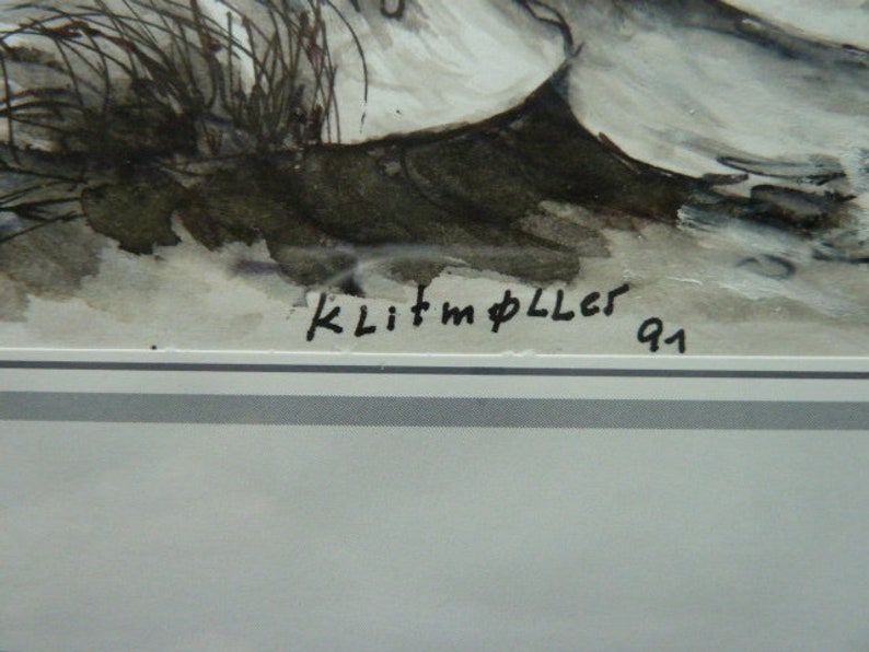 Tuschezeichnung Klitmøller / Loha / 1991 / Bild 2