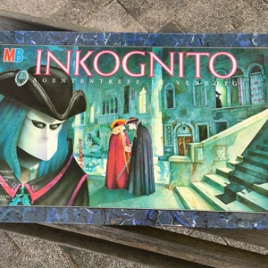 Gioco da tavolo MB Incognito dal 1988 completo Incontro degli agenti a Venezia vintage