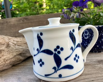Cow milk jug, blue Delft cow creamer, vintage, blue and white hand painted