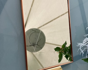 Vintage tray mirror tray 60s mirror tray brass copper 50s vintage midcentury
