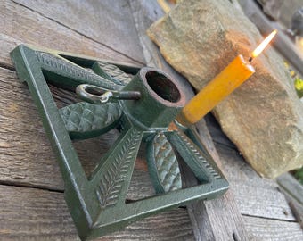 Christmas tree stand, Christmas tree stand, candle holder, cast iron vintage 50s 60s