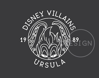 Theme Park Villain Ursula .svg, .eps, .png, .dxf files