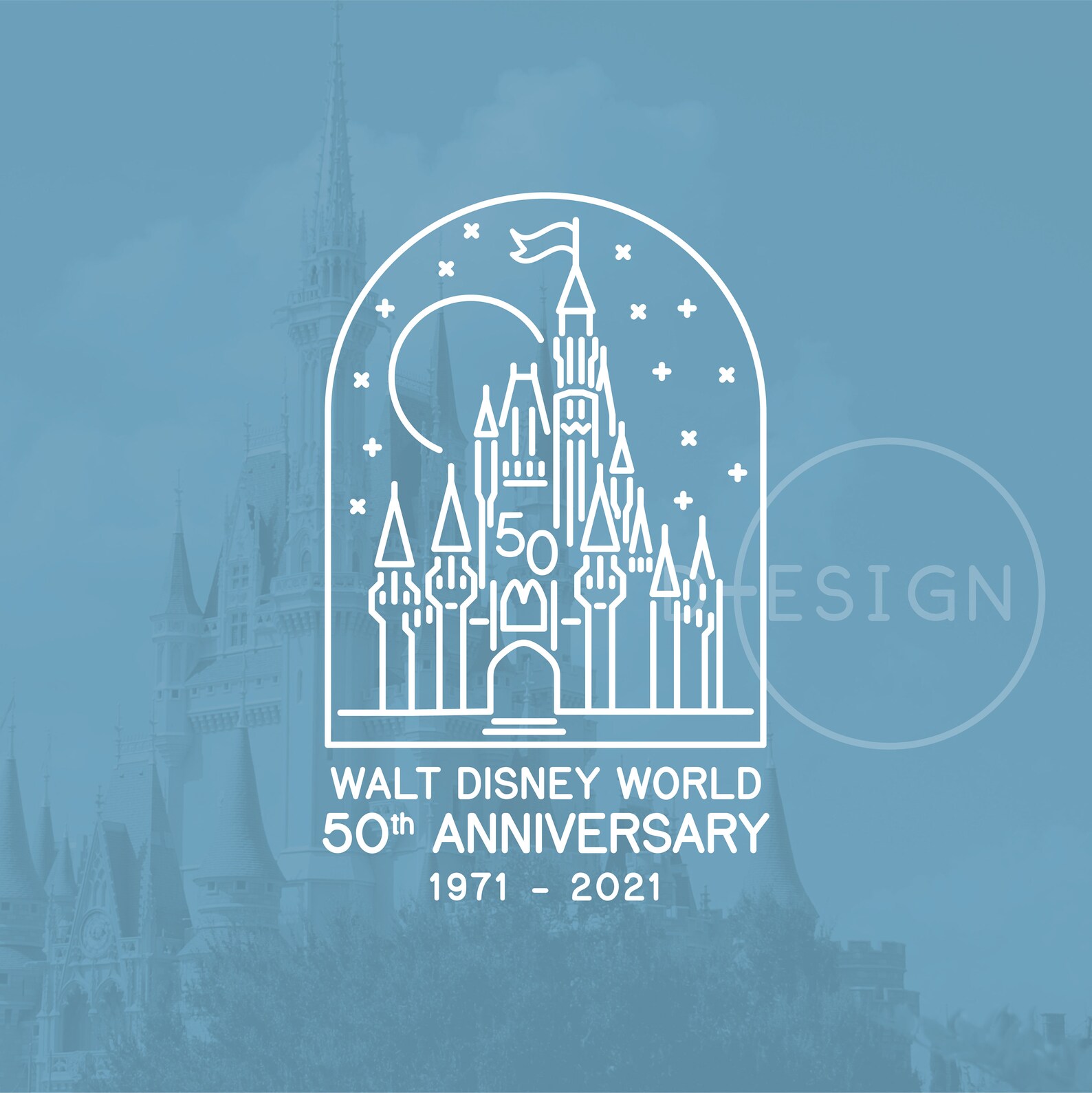 Disney World 50th Anniversary .SVG Disney World 50th | Etsy