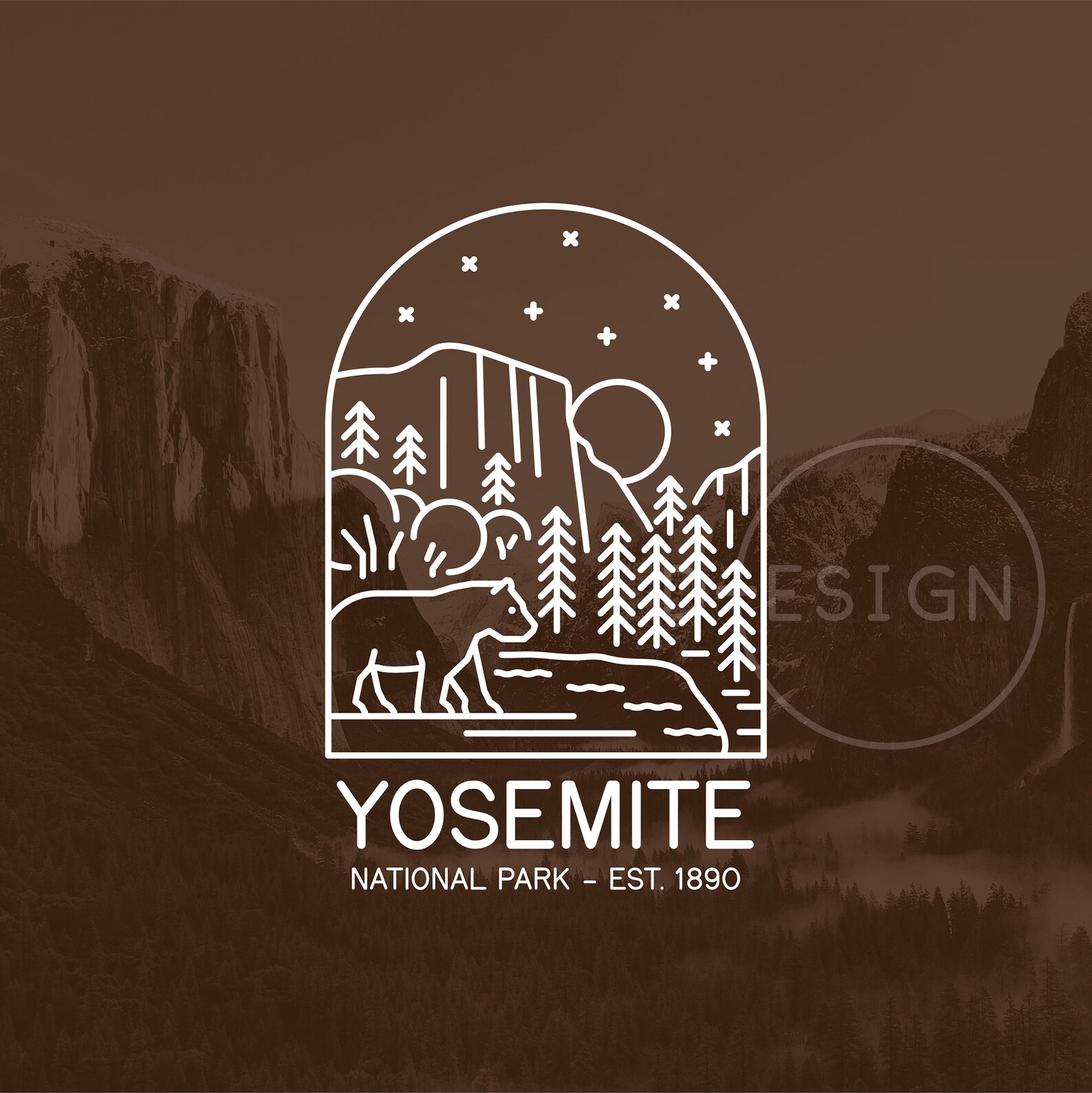 Yosemite National Park Est. 1890 SVG Yosemite National Park Etsy