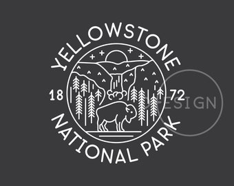Yellowstone National Park Est. 1872 SVG Cut File (Digital Download)