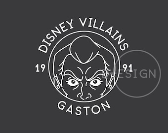 Theme Park Villain Gaston .svg, .eps, .png, .dxf files