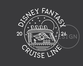 2026 Disney Fantasy Cruise Line (svg, eps, png, dxf) (Digital Download)
