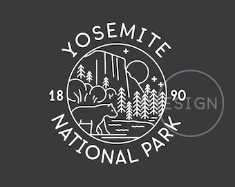 Yosemite National Park Est. 1890 SVG File: Vacation Shirt Design (Digital Download)