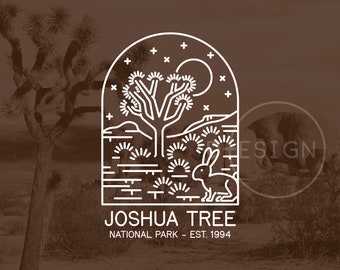 Park Narodowy Joshua Tree Est. 1994 SVG, Park Narodowy Joshua Tree EPS, Park Narodowy Joshua Tree Plik DIY, Plik Cięcia Joshua Tree