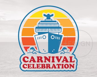 Carnival Celebration Digital Art (.svg, .eps, .png, .dxf) Retro Cruise Design