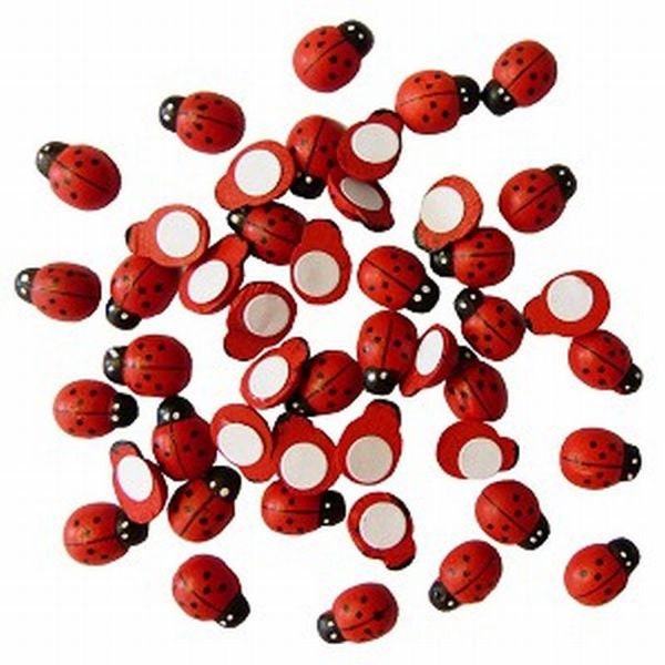 30 pastilles adhésives coccinelle 13 x 9 mm déco déco cravate