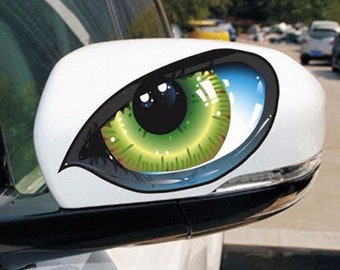 1 pair of 3D car stickers eyes car styling rear view mirror rear window