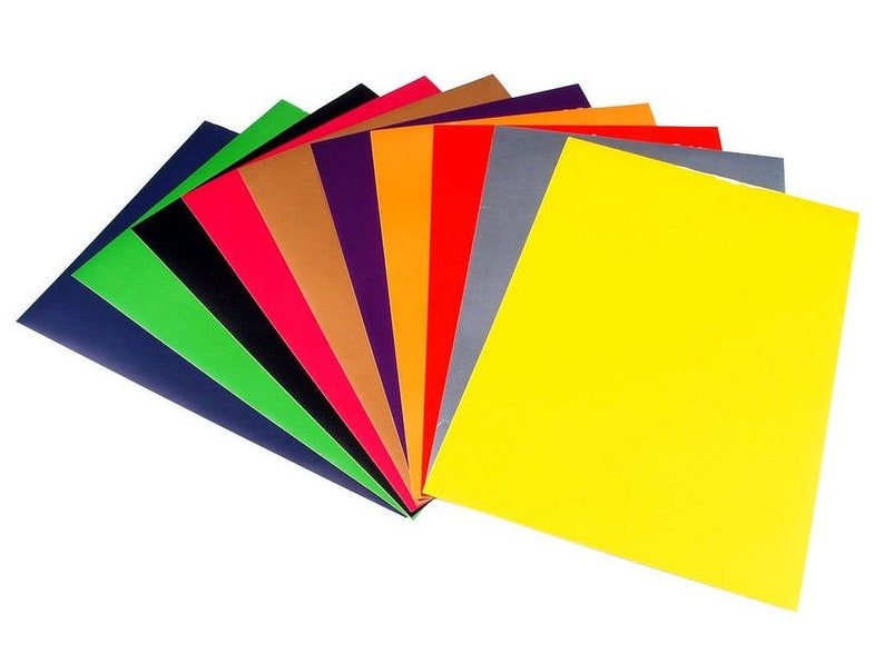Set of paper self-adhesive different colors A4 image 1