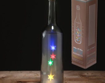 Dekorative Flasche mit LED Deko Weihnachten