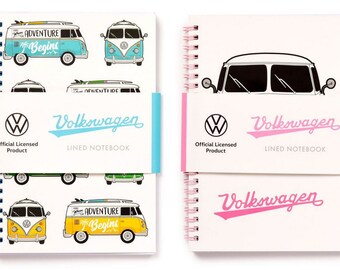 Volkswagen VW T1 Bulli A5 liniertes Notizbuch mit Spiralbindung Schreibblock