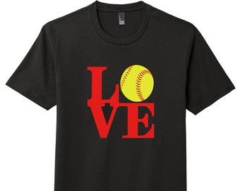 The Tournament Clothing Co Love Softball T-Shirt