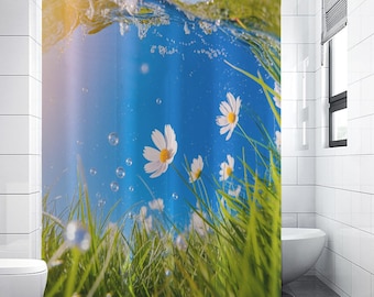 Future Aero Shower Curtain Floral Photo Print