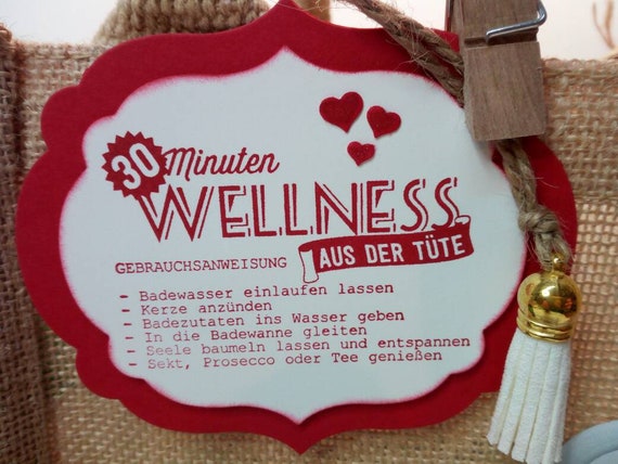 Geschenktüte 30 Minuten Wellness | Etsy