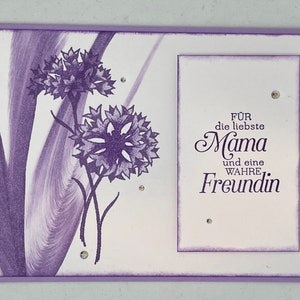 Grußkarte Muttertag Flieder Lila Heideblüte