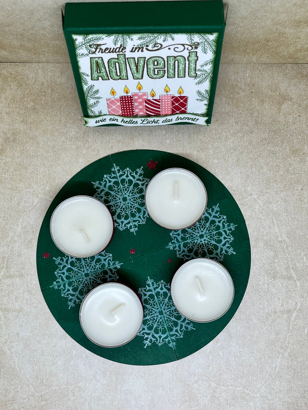 ADVENT WREATH to Go Mini Advent Wreath Handmade Tealight With Etsy