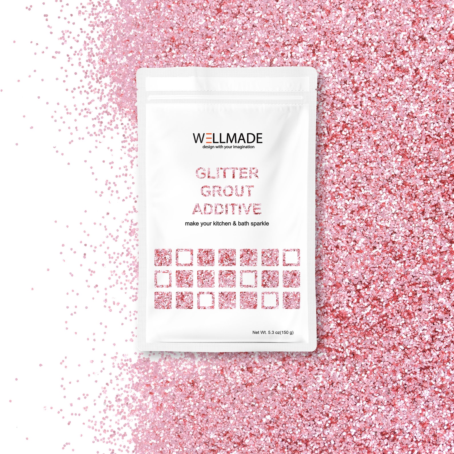 Wellmade Glitter Grout Additives for Wall Floor Tile Mosaic 5.3oz