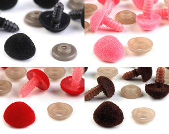 Safety nose velvet 11 x 14 mm nose - different colors Animal noses Toy noses