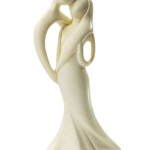 Cake figure height 10 cm Modern bridal couple cream & white Brautpaar creme