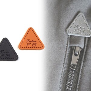 2 Piece Decoration Clothing Seam Keeper Patch Faux Leather Seam-Resistant Application image 2