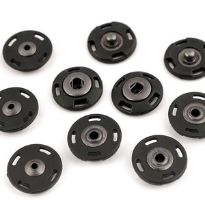 1 pair of snap fasteners 21 mm buttons snap fastener different colors 3_schwarz