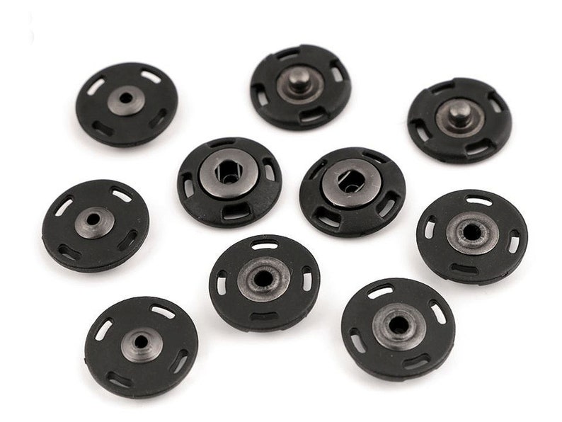 1 pair of snap fasteners 21 mm buttons snap fastener different colors 3_schwarz