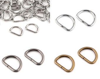 4 D-rings half rings 20 mm metal rings (0.675/pcs.)