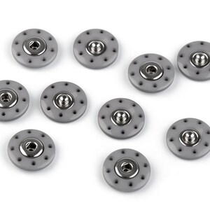 1 Pair of Press Studs 20 mm Buttons Snap Buttons Ver. Colors Sale 5_graublau