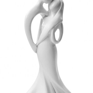 Cake figure height 10 cm Modern bridal couple cream & white Brautpaar weiß