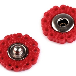 1 Pair of Press Studs 20 mm Buttons Snap Buttons Ver. Colors Sale 1_rot