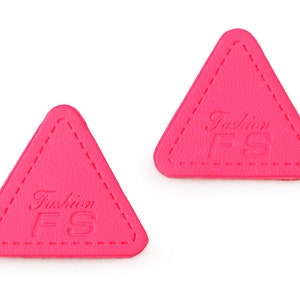 2 Piece Decoration Clothing Seam Keeper Patch Faux Leather Seam-Resistant Application 5_pink