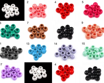 10 large hole beads 10*14 mm plastic (0.149 Euro/pcs.)