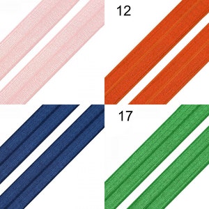 20 mm elastic edging tape, edging rubber, folding rubber, many colors sold by the meter image 4