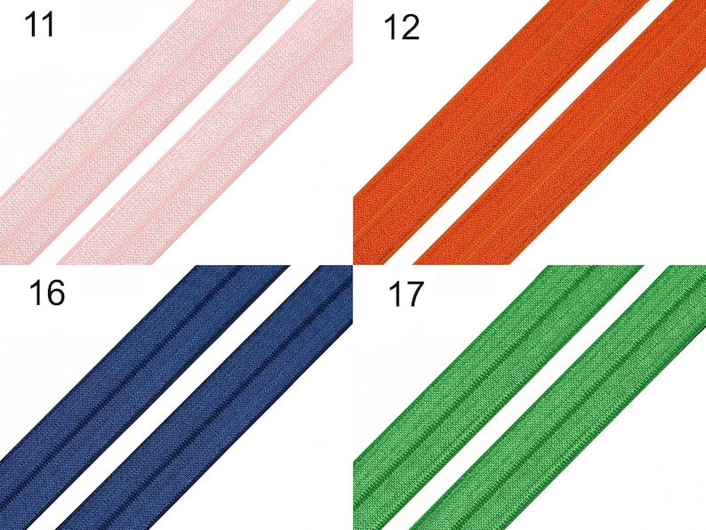 20 mm elastic edging tape, edging rubber, folding rubber, many colors sold by the meter image 4