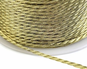 2 m cord 1.5 mm cord cotton cord sewing gold (0.50 Eur/meter)