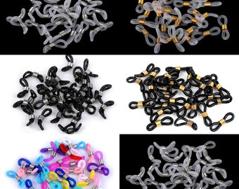 10 glasses loops glasses chain holder silicone loop rubber loop 20 x 7 mm